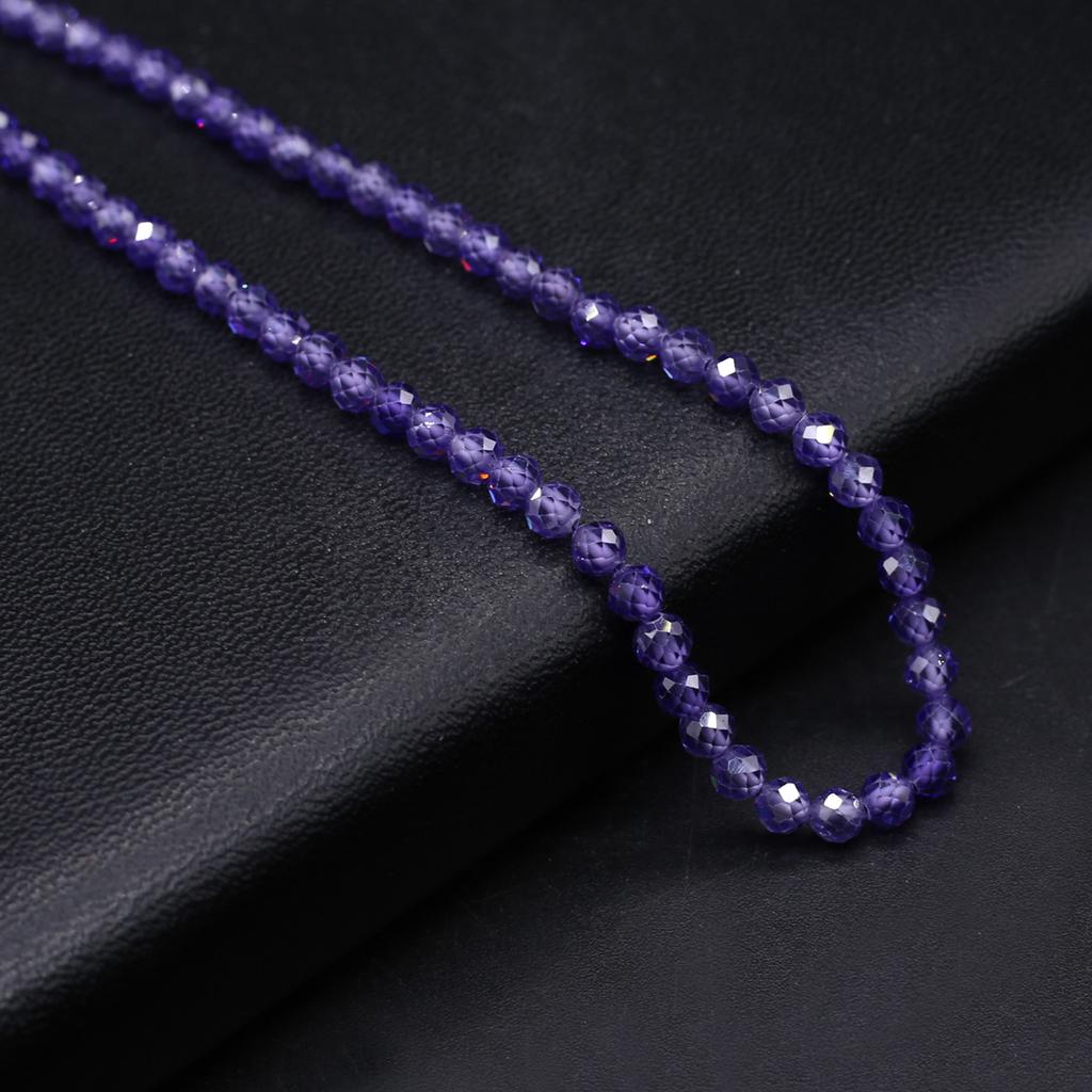 Natural Stone Faceted Beads Zircon Small Beads 4 MM Charms For Jewelry Making DIY Necklace Bracelet Earrings Accessory