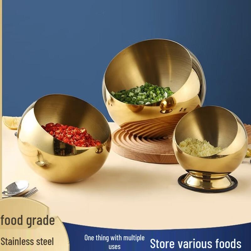 LETGANT Stainless Steel Commercial Hot Pot Condiment Bowl