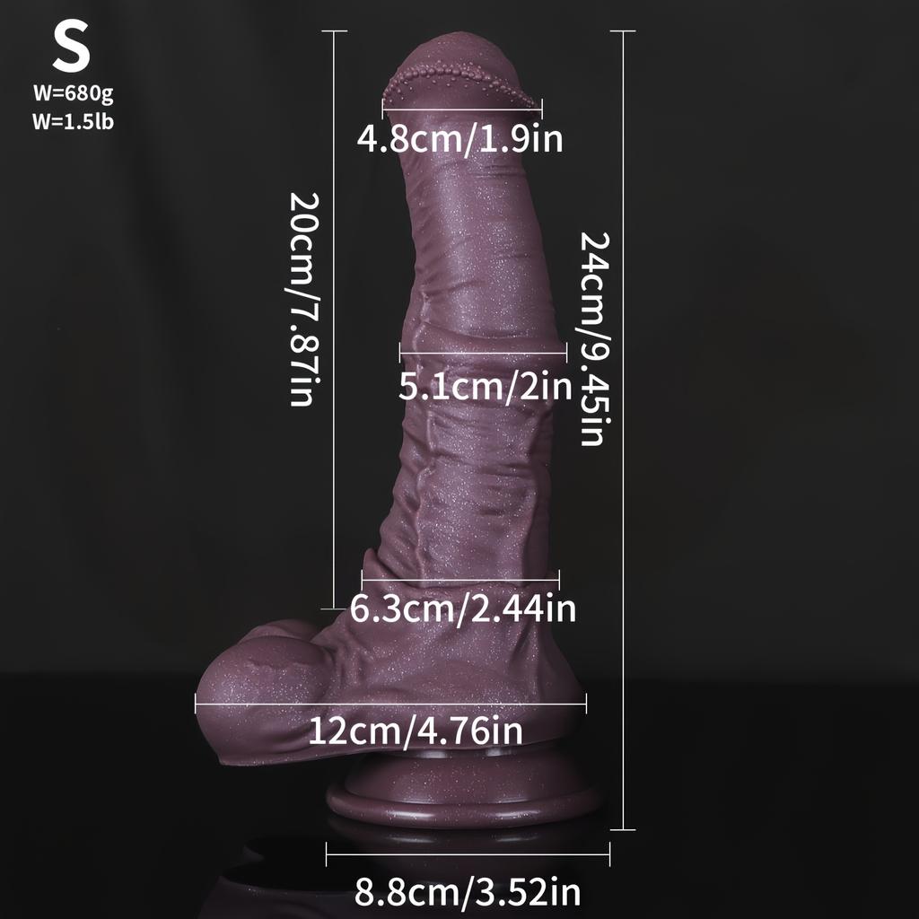 Chocolate Color Realistic Silicone Dildo, Large Hands-Free Design, Strong Suction Cup, Ultra Soft Liquid Silicone, Premium Collection
