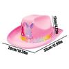 Easter Cowboy Hat Kids Non-Woven Bunny Ear Cowboy Party Favors Cowgirl Hat Kids Costume for Party Carnival Celebration Birthday
