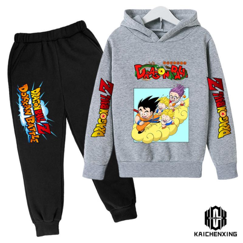 Anime Dragon Ball Z kapuutsikomplekt poistele Riided Lastele kapuutsid Anime riided Goku kapuuts, tüdrukute dressipluus 3-14a lastele