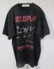 Coldplay Band T-Shirt Größe L Schwarz Neu Unbenutzt Vintage Finish Grafik Rock Merchandise Unisex T-Shirt