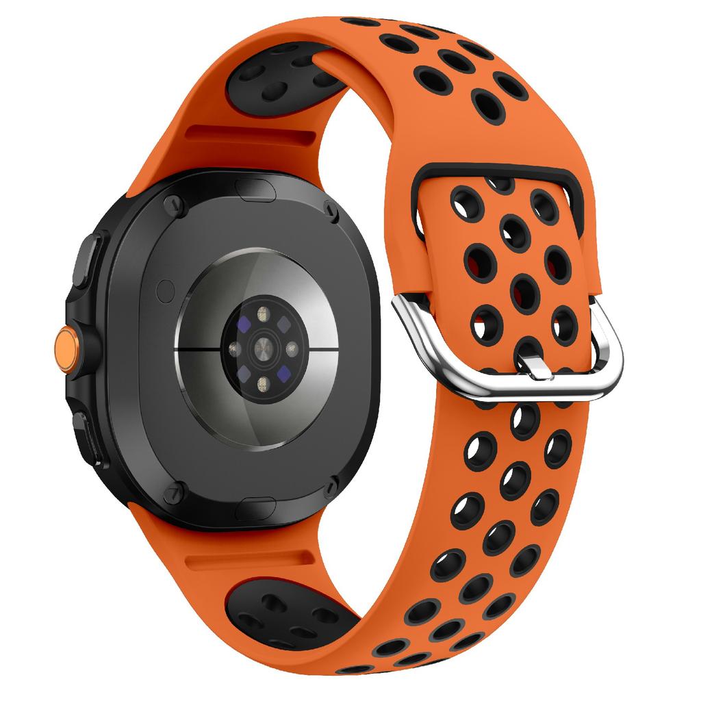 Multi-Hole Dual Color Silicone Strap for Samsung Galaxy Watch8 Classic 46mm/Watch8 40mm/44mm Breathable Watch Band