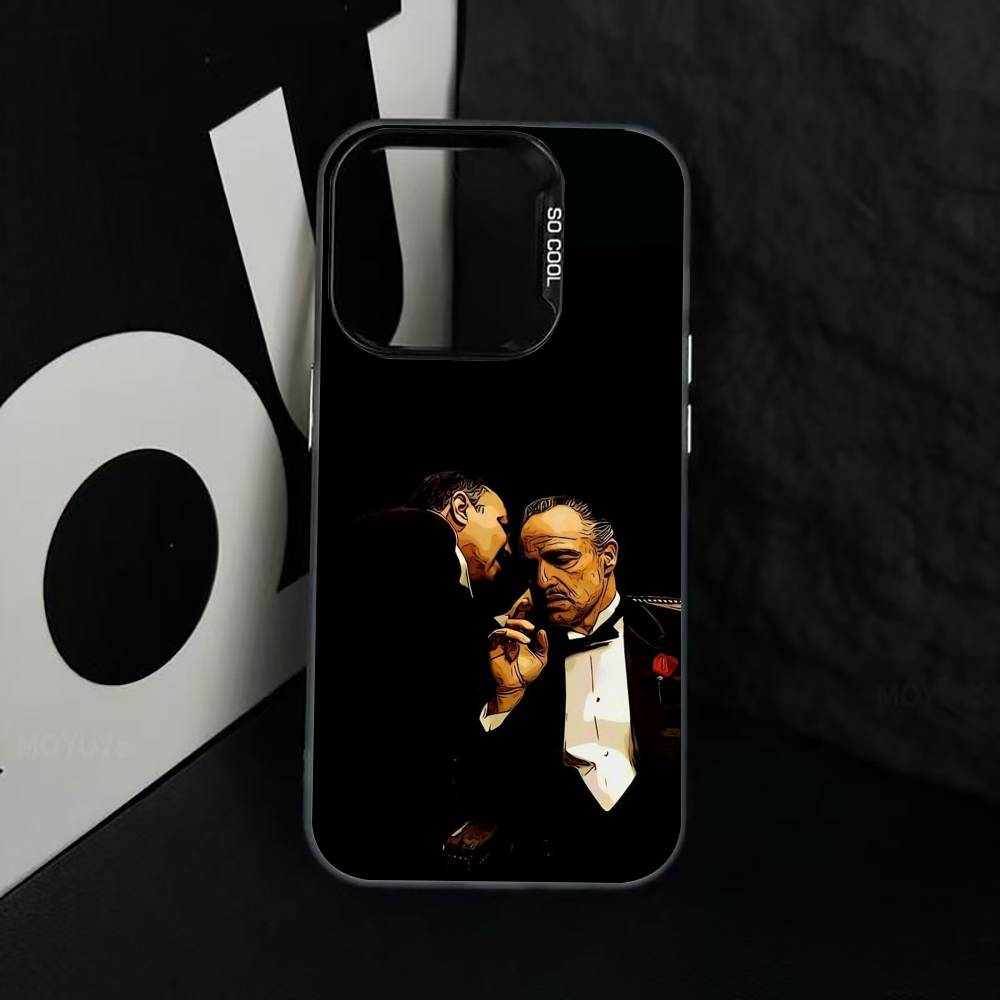 God-father Andolini Phone Case For iPhone 17,16,15,14,13,12,11 Plus,Pro Max,XS,Colored Silver Plated Inside Cover