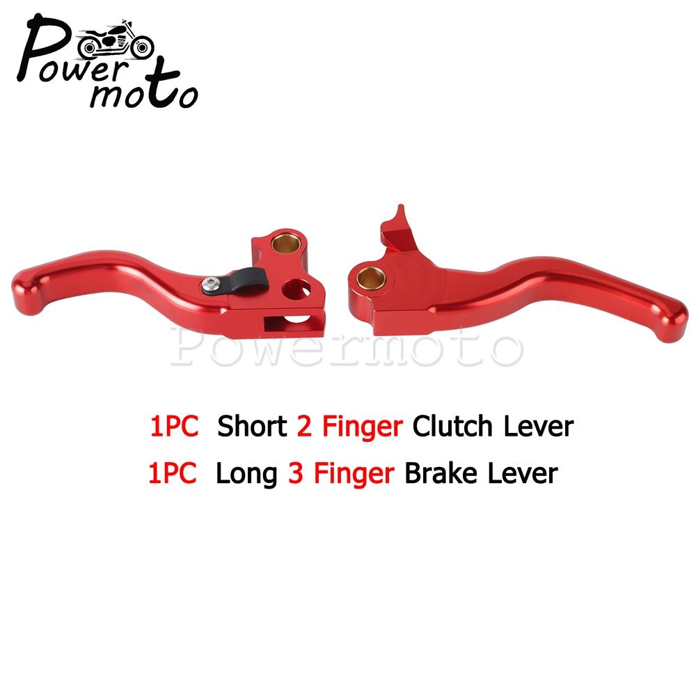 For Harley Dyna Brake Clutch 2-3 Finger Handle Levers Fits Wide Glide CVO SE Street Bob Low Rider Fat Bob Super Glide 1996-2017