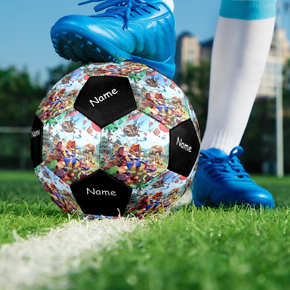 Custom Name Clash Royale Theme Size 5 Soccer Ball, Suitable for Both Indoor and Outdoor Matches, a Gift Suitable for Everyone.