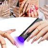 Rechargeable Mini Uv Led Nail Lamp With Smart Display Portable Fast-Drying Nail Dryer Stand For Manicure Removable Desk Uv Light