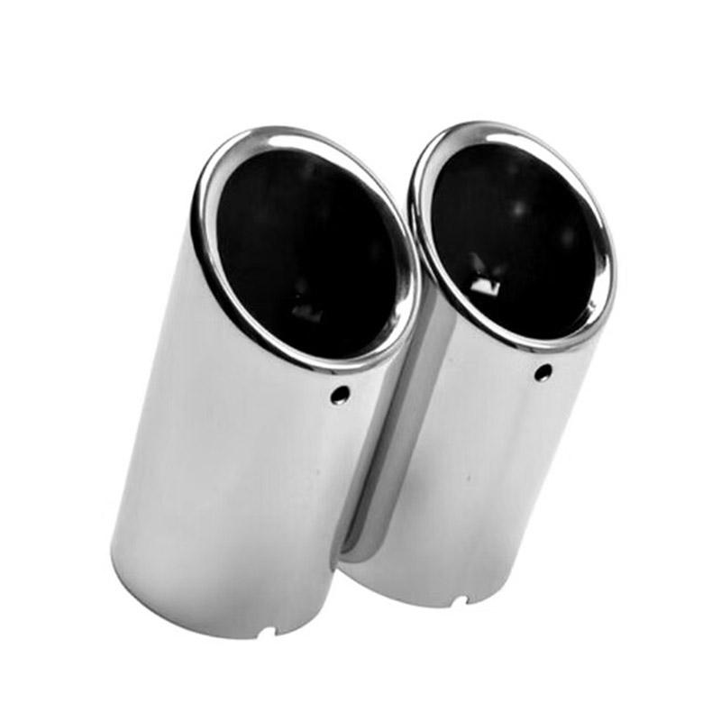 

2pcs/set Exhaust Muffler Tips For BMW E46 E38 E90 E60 E36 F30 F30 X3 E83 For VW Jetta MK6 Golf Variant Golf Golf 7/Skoda 1.4T серебряный