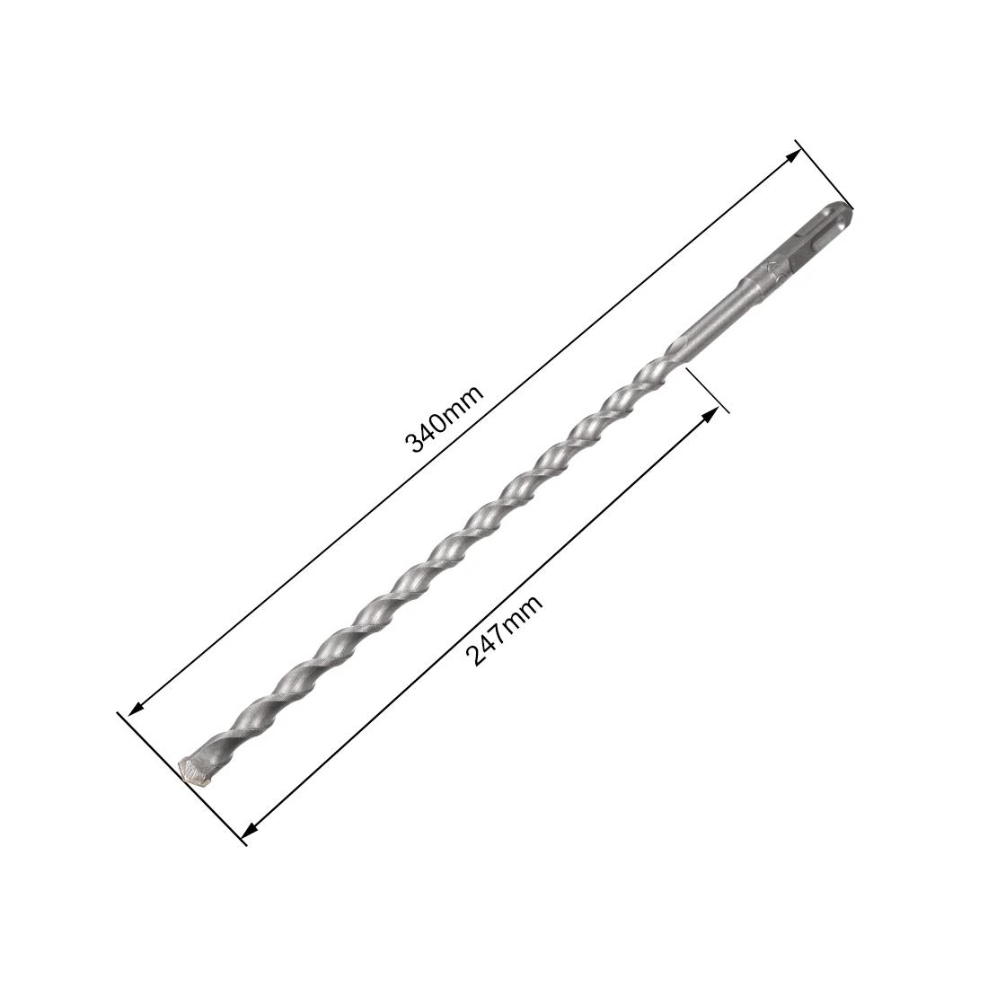 

12/14/16/20/22mm Carbide-Tipped Drill Bits Concrete Drilling Rotary Hammer Hollow Square Shank Drill Bit