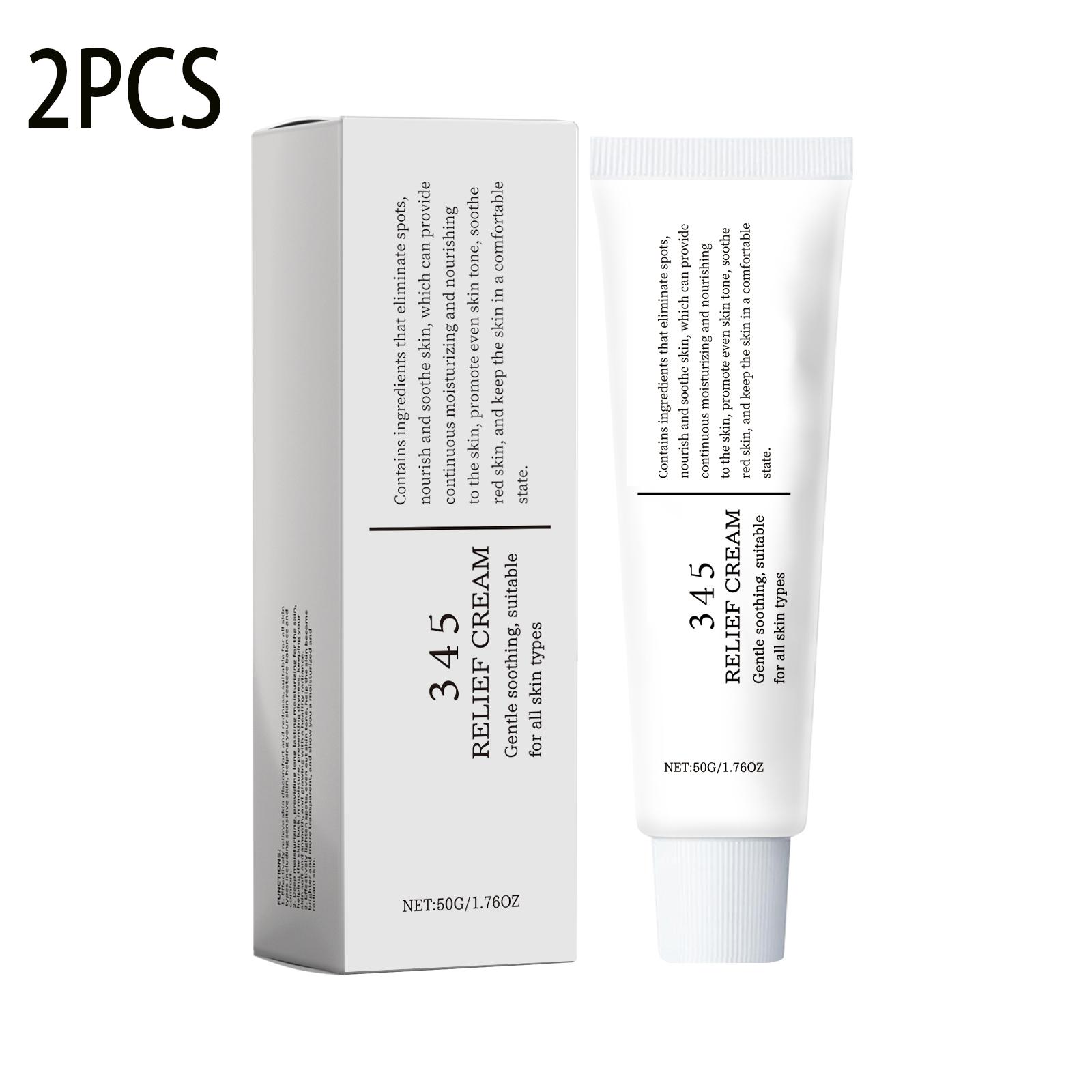

345 Крем для полегшення Зменшує почервоніння Заспокійливий догляд Ліфтинг обличчя Освітлення Вирівнювання тону шкіри Тон Краса Зволожуючий Гладкий крем 50г 50gx2