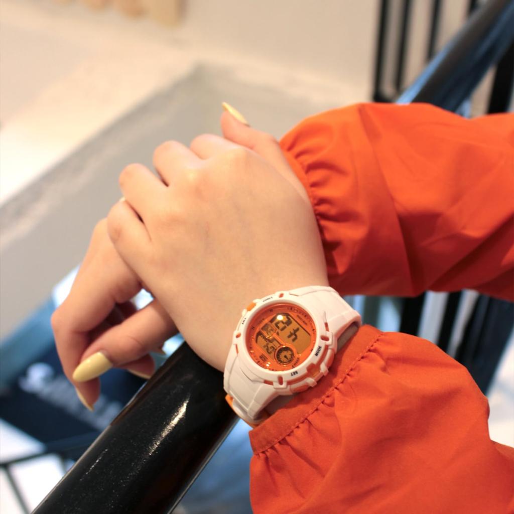 Authorized Distributor Ice Watch Watch Unisex 024002 ICE Digit Explorer White Orange Small Waterproof Stopwatch Alarm Date Day of the Week GMT