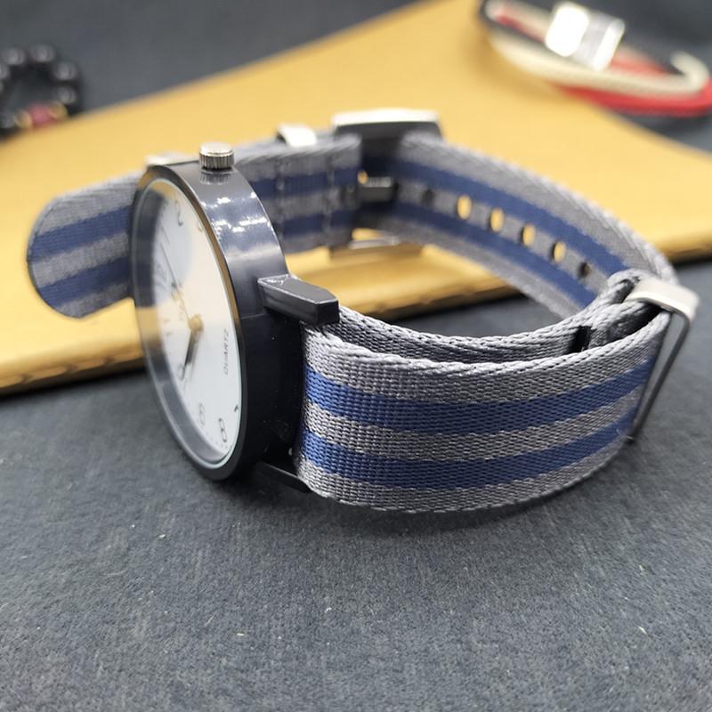 High-End NATO One-Piece Nylon Watch Strap - Canvas Woven, Sizes 18/20/22/24.