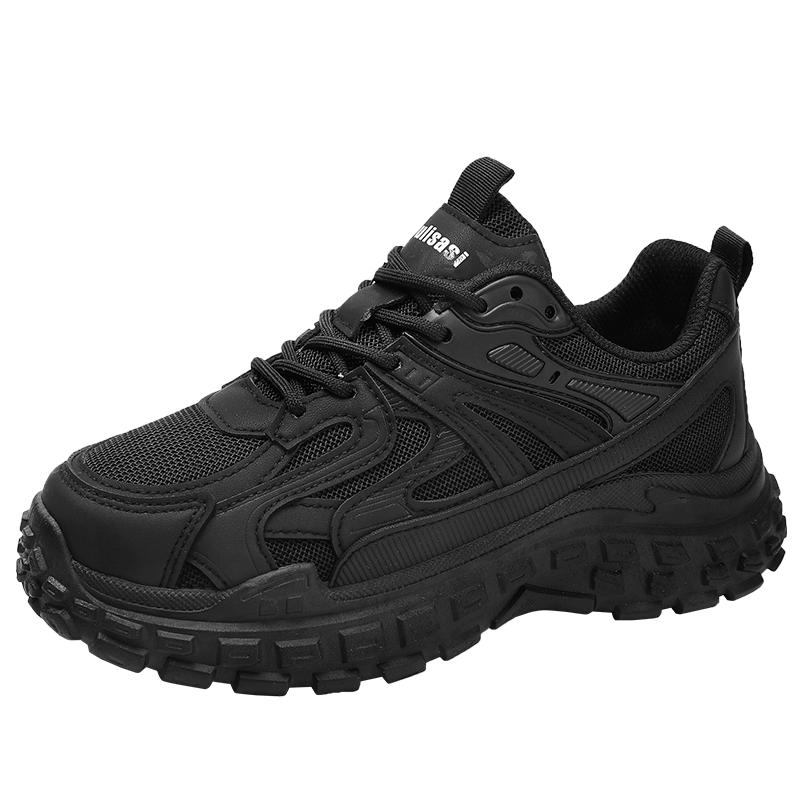 

Обувь для мужчин Модные массивные нескользящие кроссовки Повседневная обувь для отцов для мужчин Толстая подошва Износостойкая мужская обувь Кроссовки Мужские 44 чёрный