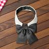 Multifunctional Detachable Collar with Black Bowtie Front Decorative Lapel False Collar for Womens Blouses and Sweaters
