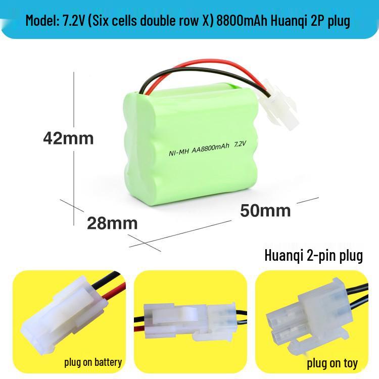 Ni-MH AA Rechargeable Battery Pack for Remote Control Cars: 3.6V To 12V