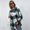 Cashmere Shirt Thick Plaid Women Cardigan Fall Winter Turn Down Collar Single Breasted Top S M L XL