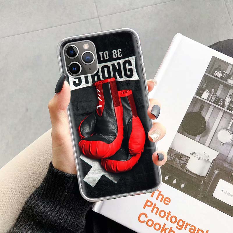 Boxing Gloves Phone Case For Apple iPhone 17 Air 16 15 Plus 14 + 13 Mini 12 11 Pro Max 7 8 SE 16Max Soft Shell Cover Coque 17 Ai