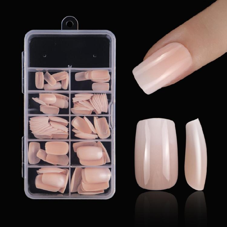 

Stylish Solid Color Fake Nails Short Coffin Reusable False Nails for Women 1