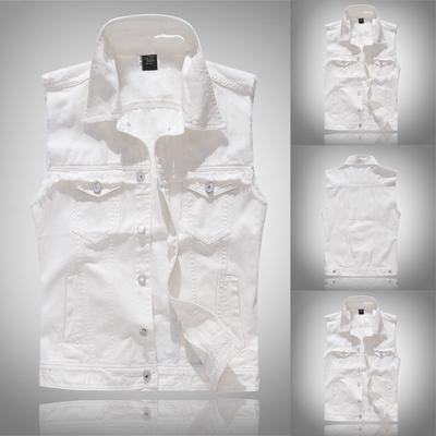 Men's New Fashion Denim Vest Casual Cowboy Jacket In Shoulder Blouse