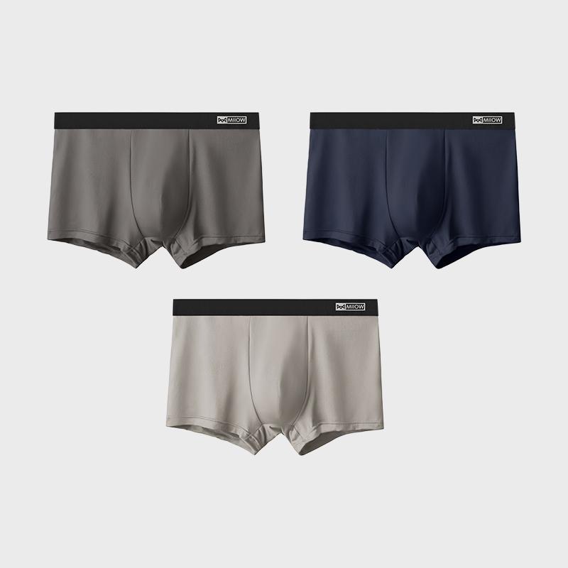 

MiiOW 3 шт. Чоловіча білизна Графенова антибактеріальна білизна М яка та зручна бавовняна білизна Білизна з плоскими кутами L-5XL XXL