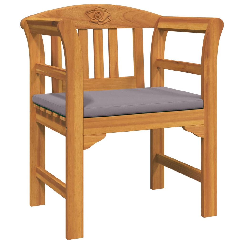 Garden Rose Lounge Set with Cushions 3 Pcs Solid Acacia Wood