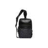 New Gotham Elegant Calfskin With Coated Canvas One Shoulder Crossbody Sling Bags Mini Men's Black CC091-CHR