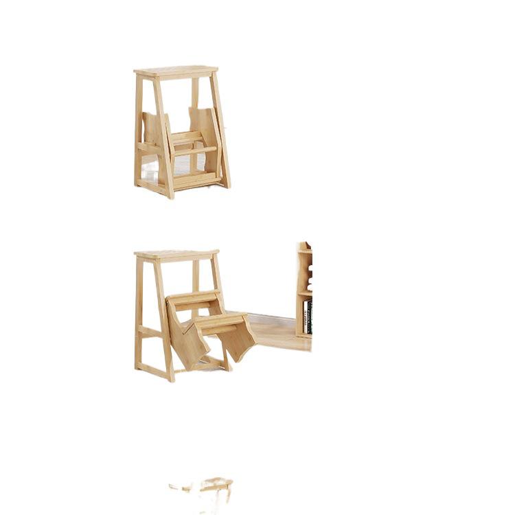 Folding Bamboo Step Stool - Multifunctional Footstool, Bench, and Shoe Changing Stool for Children