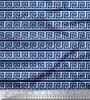 Soimoi Poly Crepe Fabric Greek Key Geometric Printed Craft Fabric by the Metre 42 Inch