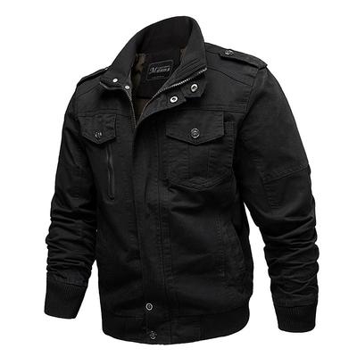 Spring New Men's Casual Pure Cotton Military Jacket Outdoor Loose Large Size Tooling Jacket Men