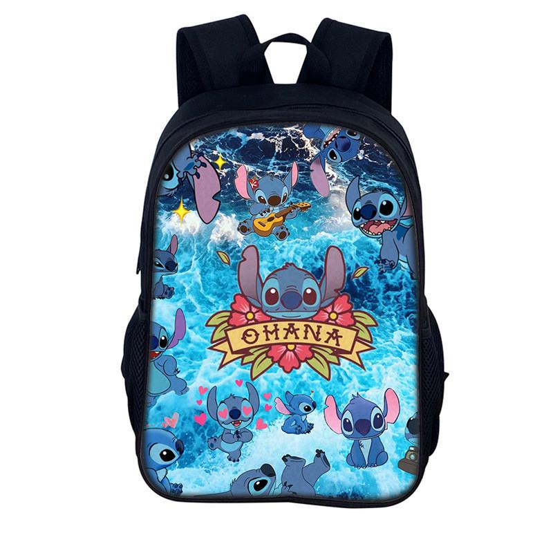 Stitch Kids Backpack With Polyester Material For Daily Use And Storage