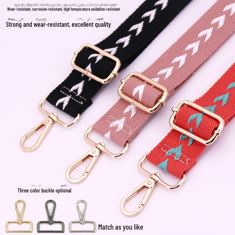 Wide Adjustable Canvas Shoulder Bag Strap - 3.8cm, DIY Accessory, Free Shipping
