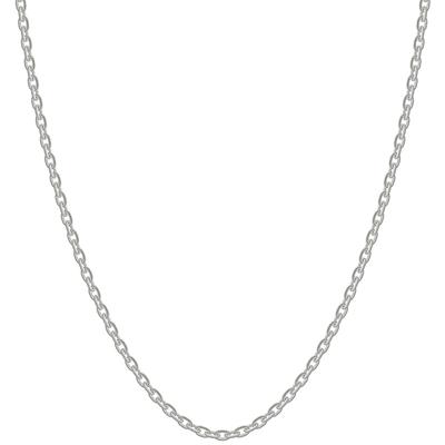 [Shinjuku Gin no Kura] Corrente Azuki de Prata 925, Aprox.. 2.1mm de Largura, 40-80cm (50 cm) Colar de Corrente Longo e Simples para Homens e Mulheres