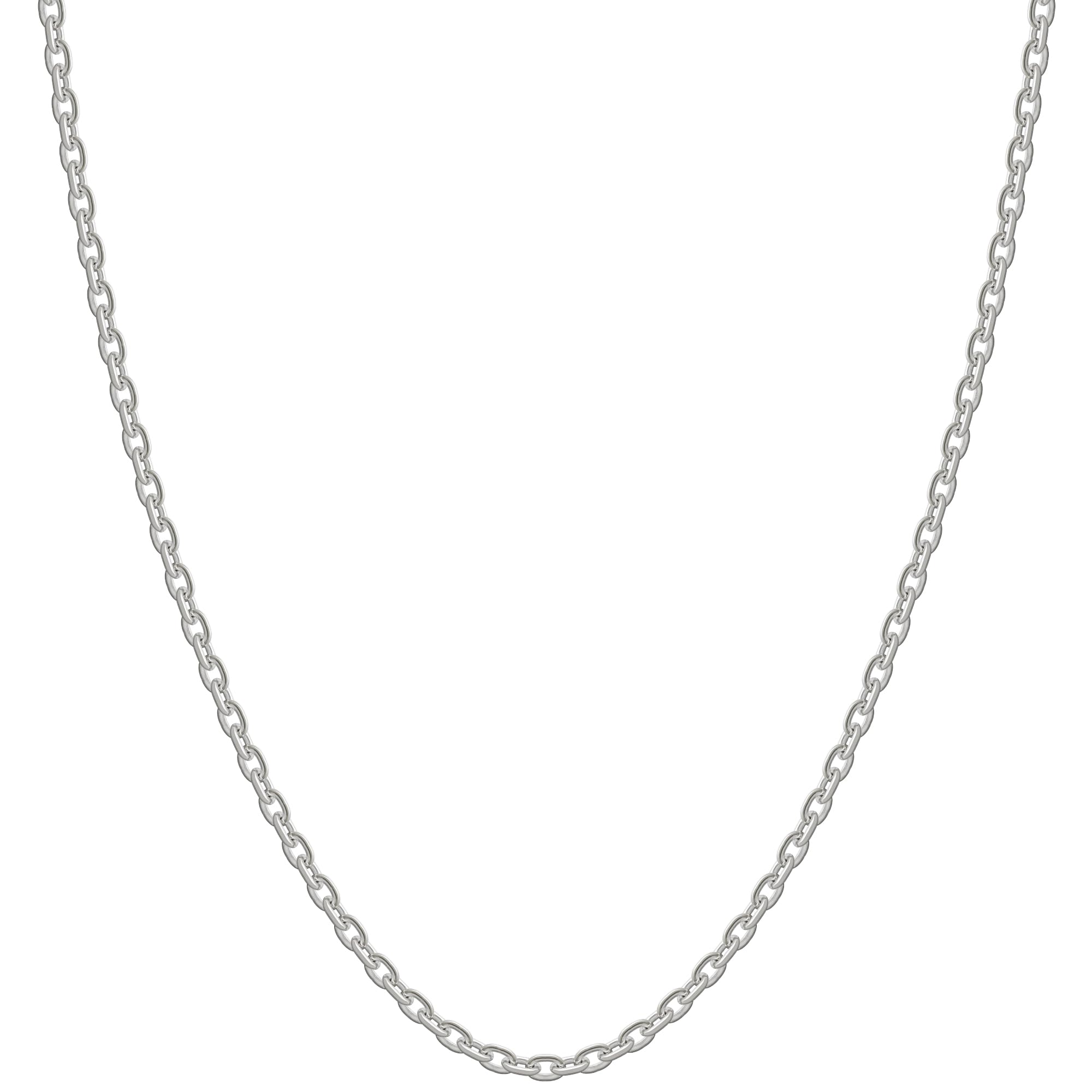 

[Shinjuku Gin no Kura] Silver 925 Azuki Chain, Approx. 2.1mm Wide, 40-80cm (50cm) Long, Simple Chain Necklace for Men and Women