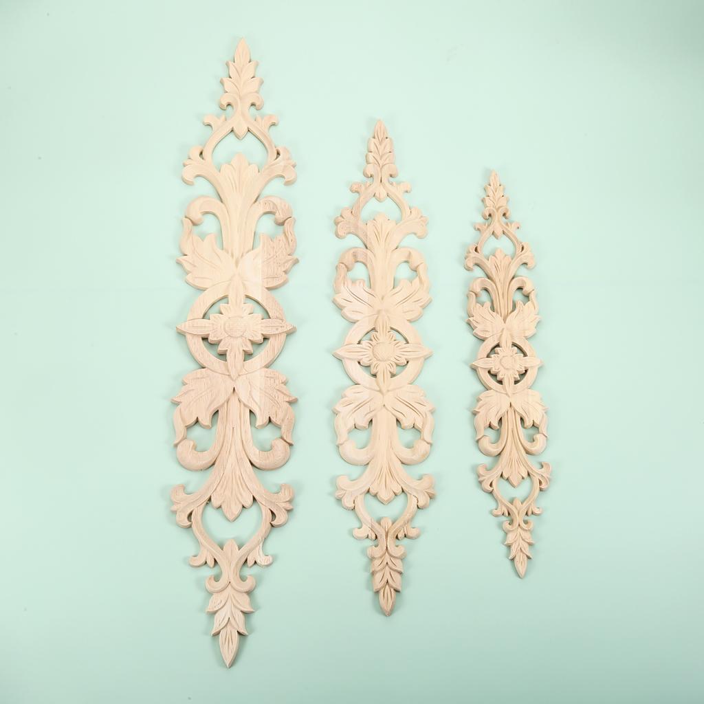 1 pz Applique per Mobili Intaglio Legno Angolo Decorazione Legno Cornice Muro Porta Decalcomania Intaglio Legno Accessori Decorazione Casa Matrimonio