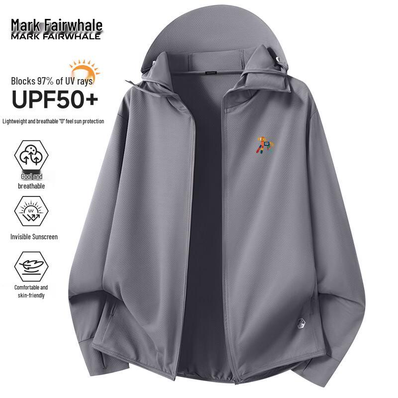 Mark Hua Fei Men s Hooded UPF 50+ Sun Protection Jacket 5XL