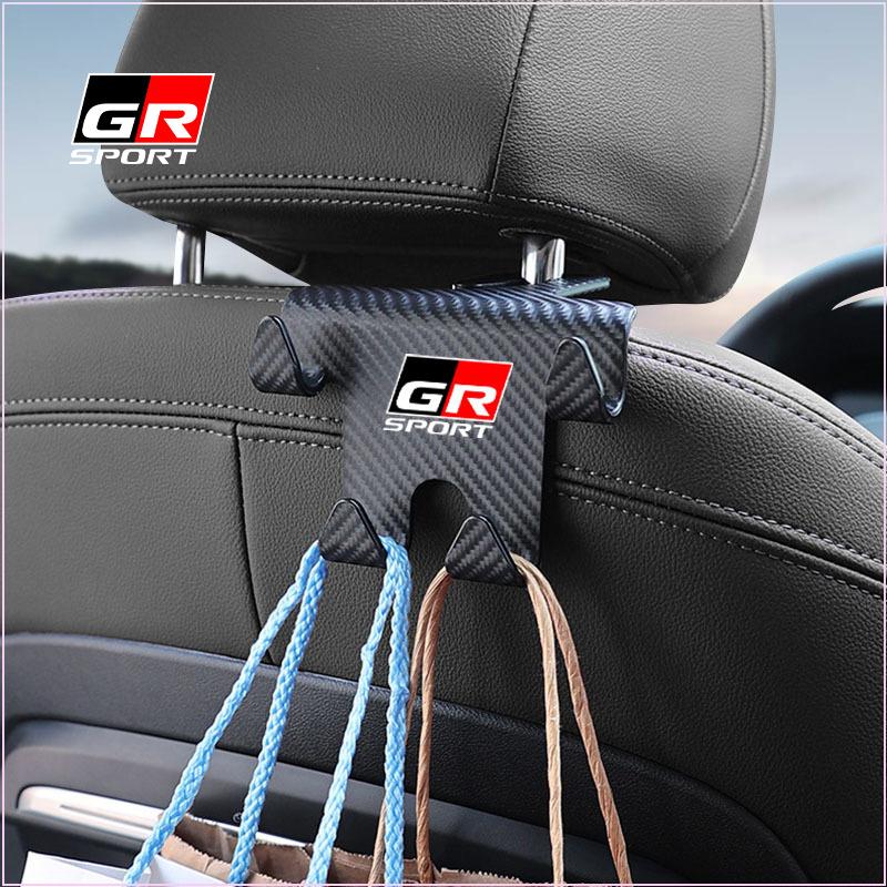 1/2PCS Car Seat Headrest Hook Auto Back Seat Organizer for Toyota GR Gazoo Racing Corolla TRD Yaris Chr Auris Rav4 Camry Prius Prado Avensis