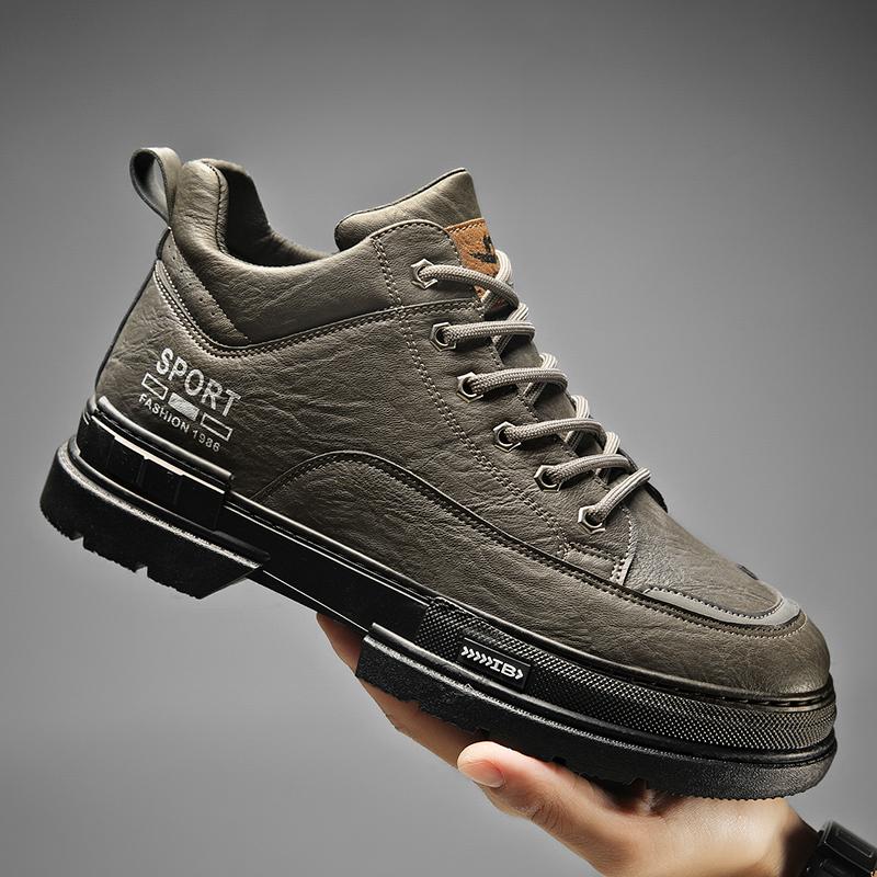 Nuovi stivali Martin alti da uomo alla moda autunno e inverno per studenti maschi e ragazzi, scarpe da lavoro con suola morbida, protezione del lavoro, sneakers Martin