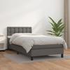 VidaXL Divan Bed with Mattress Grey 90x190 Cm Faux Leather - Model 3141099