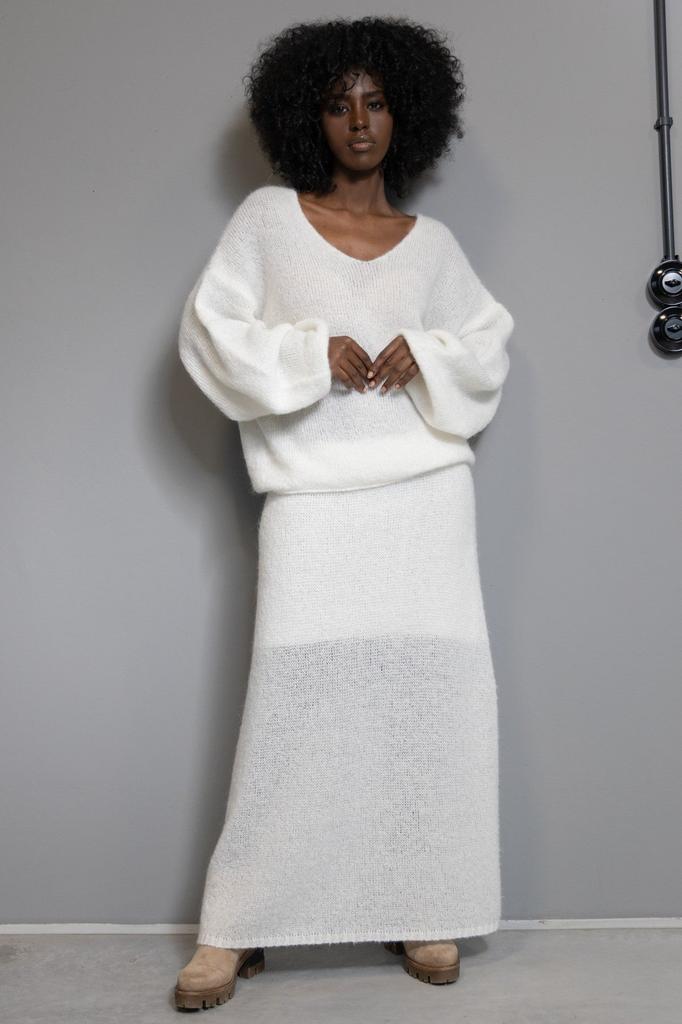 Ecru wool skirt 40/42