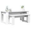Coffee Table Set 2 Pieces White 100 X 50 X 42 Cm Engineered Wood