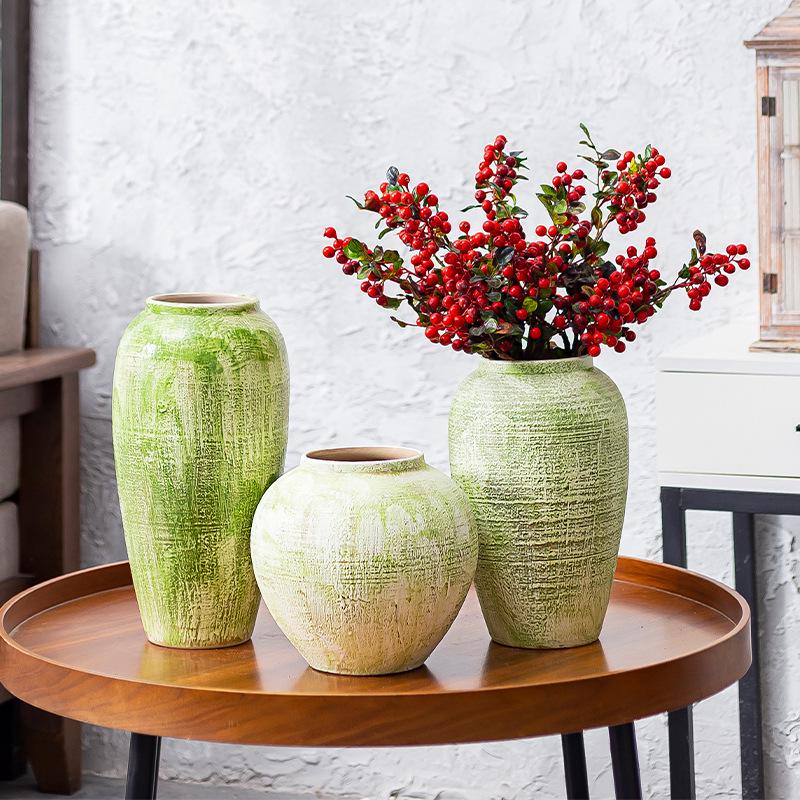 Nordic Ceramic Luxury Vase for Living Room - Minimalist Flower Arrangement Decor