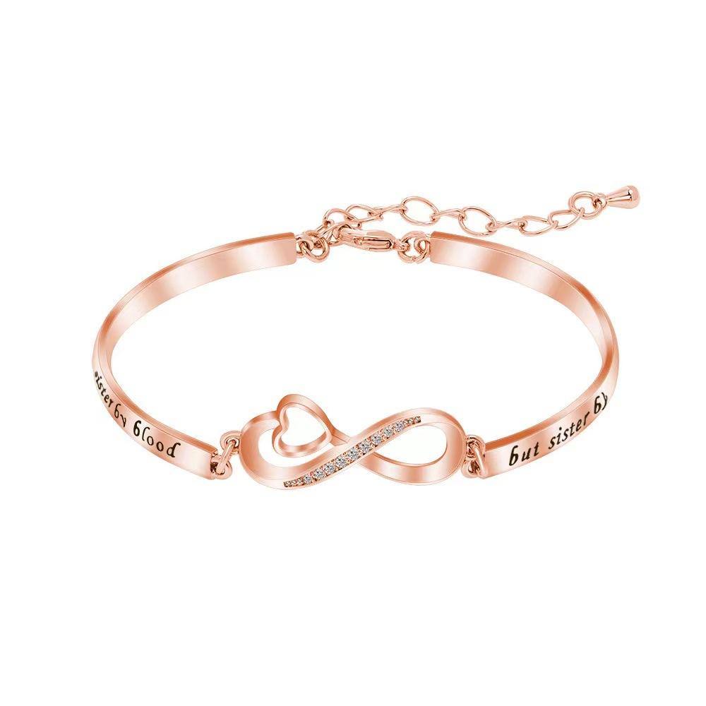 CW1 Double Circle Thai Silver Color Bracelet Handmade Thick Chain Couple Bracelet for Men
