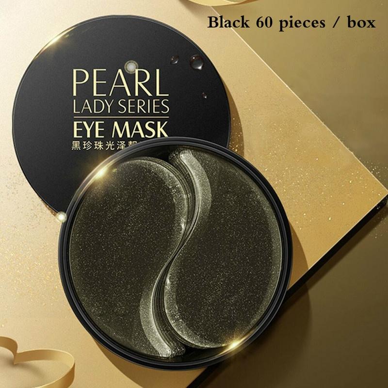 60 Tablets / Box ~ Black Pearl Collagen Mask Natural Moisturizing Gel Dark Circles Remove Moisturizing Cream To Improve Eye Bags Dark Circles Eye Mask