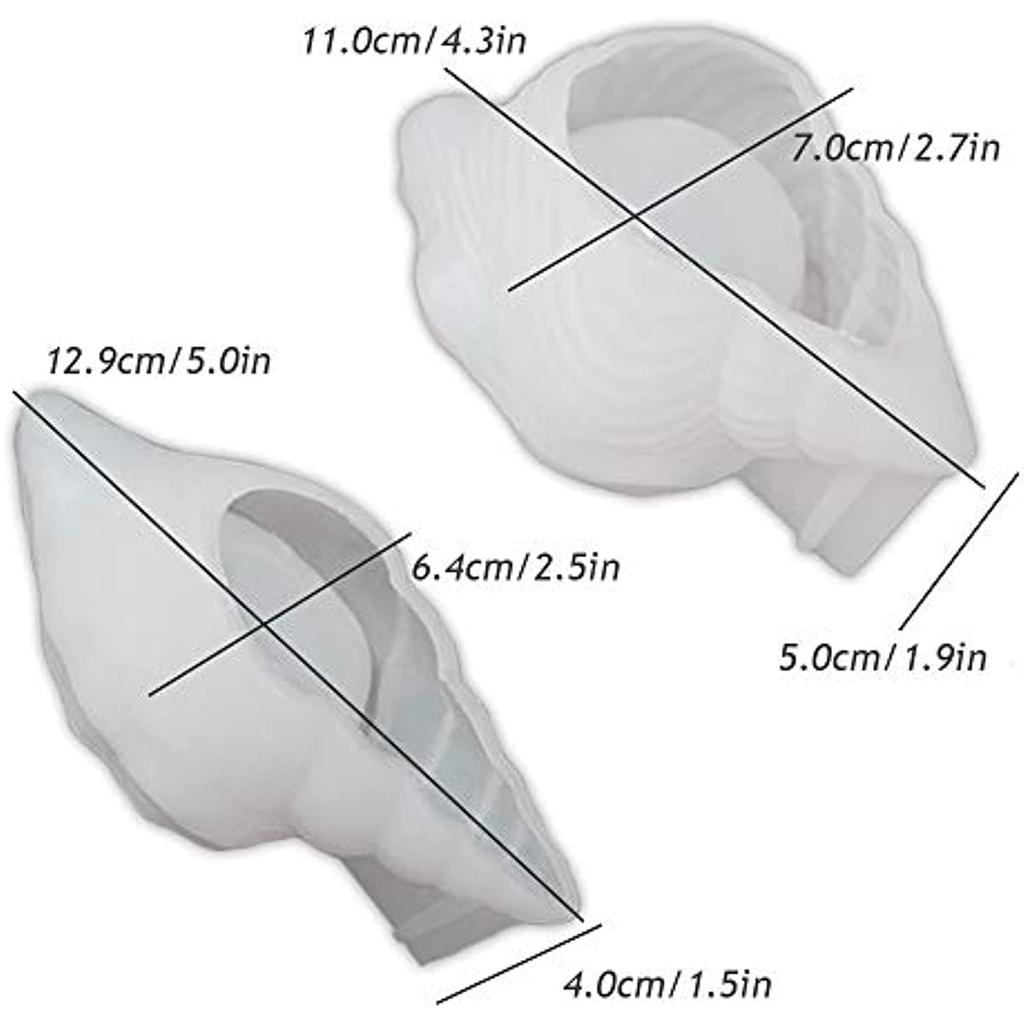 Silicone Conch Shaped Tray Mold Creative Sea Snail Epoxy Resin Casting Mold for Making Jewelry Tray Dishes Storage Home Decor Re