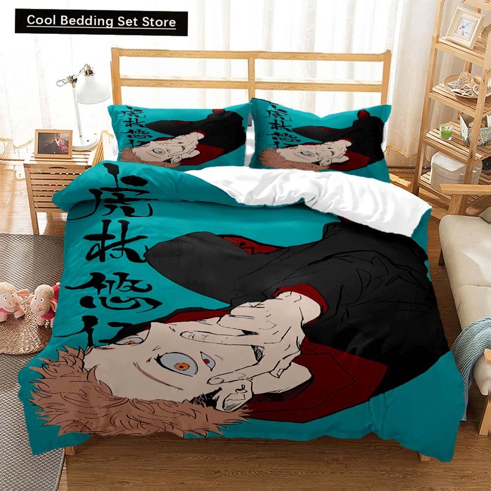 3D Anime Jujutsu Kaisen Digital Print Polyester Bedding Sets Covers Boys Duvet Cover Set For Teens Bedding Set Home Textiles