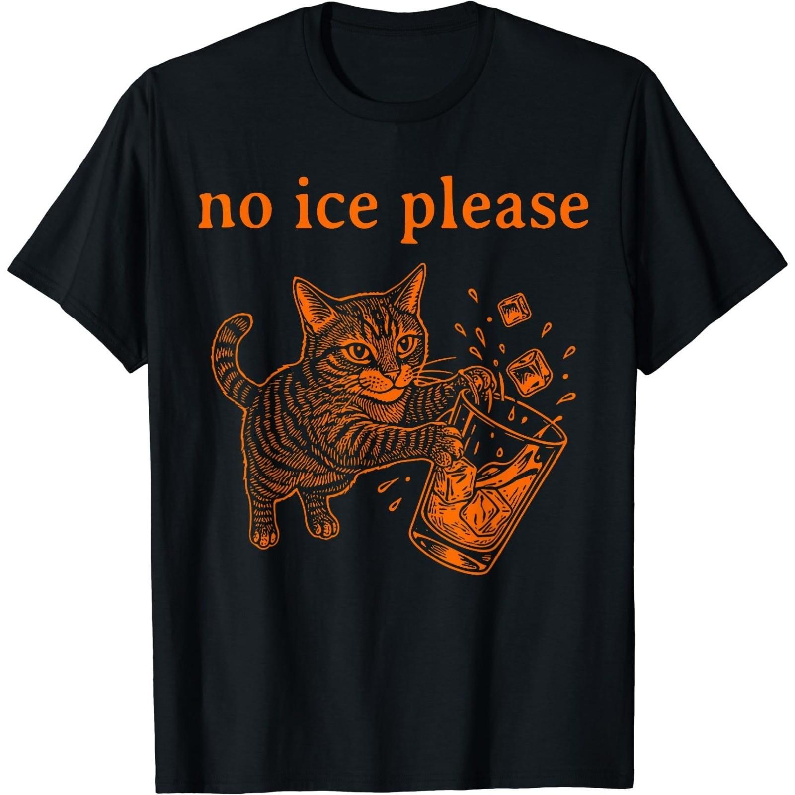 No Ice Please Funny Cat Meme Men Women T-Shirt S разноцветный