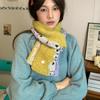 Luochi Sweet Sheep Knit Scarf: Cozy Jacquard Neck Gaiter for Autumn/Winter, Perfect for Students and Couples