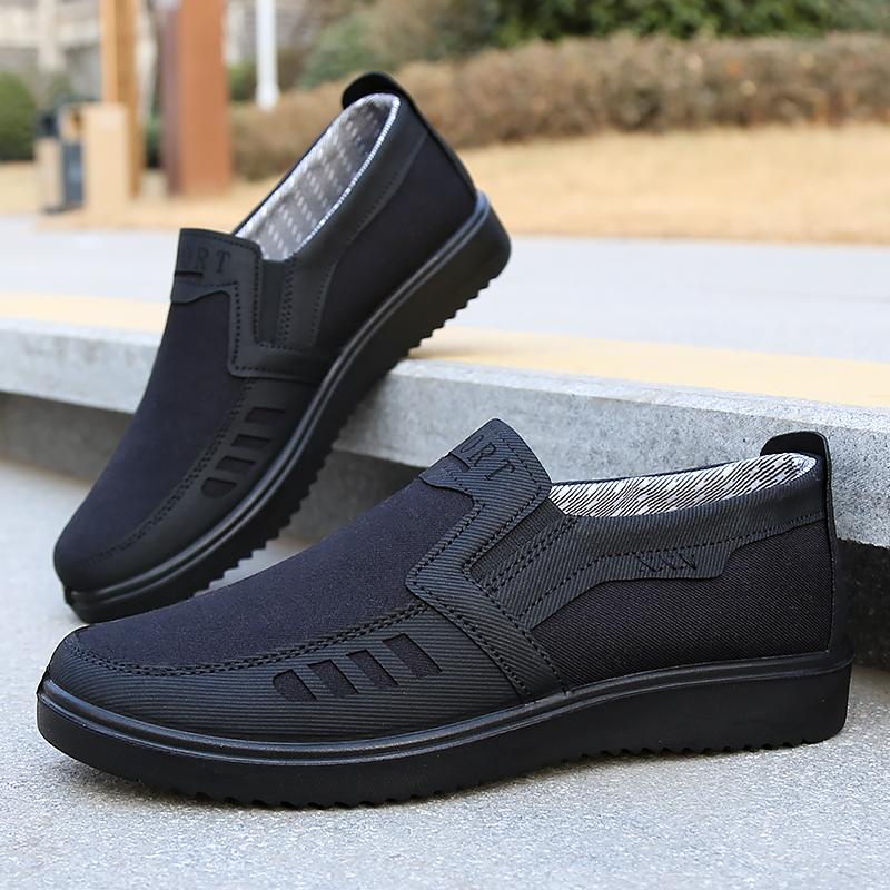 New Men's Cloth Shoes, Breathable Slip-On Soft Soles, Comfortable Casual Shoes, Fashionable and Versatile Men's Shoes, Wear-Resistant