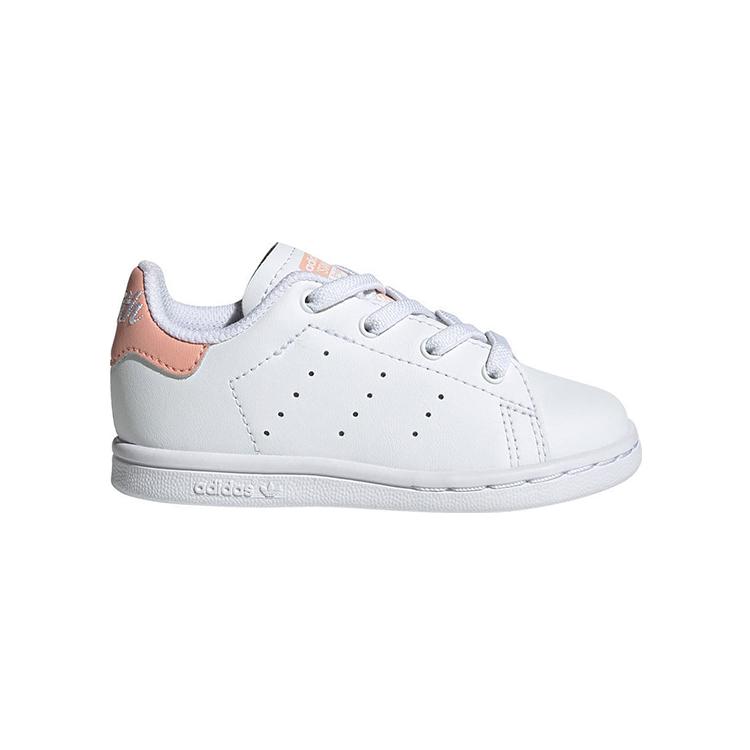 Adidas Originals STAN SMITH El I Slip Resistant Low top Toddler Shoes White Pink Infant And Toddler EE7596