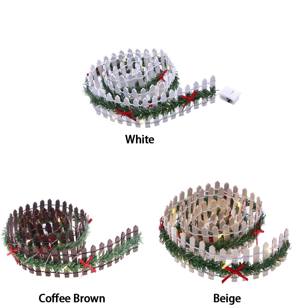 Magical Panels With LED Light Tree Tree Small Fence Christmas Elf Prop Miniature With LED Christmas Tree Fence